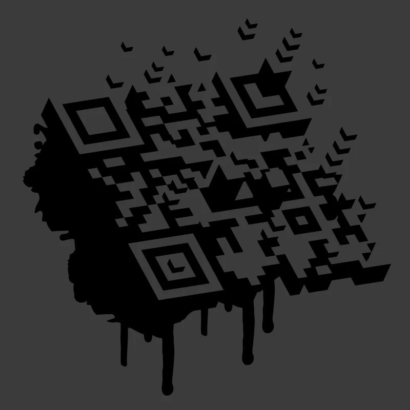 3D Barcode als Graffiti
