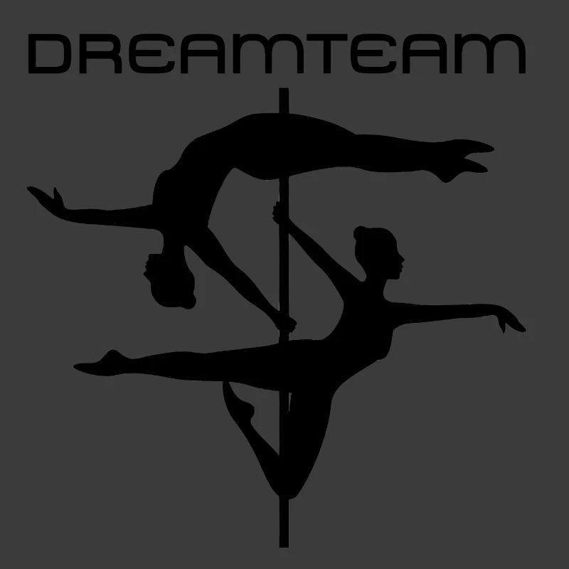 Duo Pole Tanz Silhouette