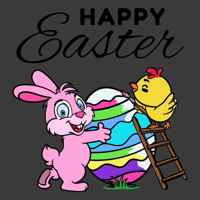 Happy Easter Easter Bunny Easter Chick Sweet