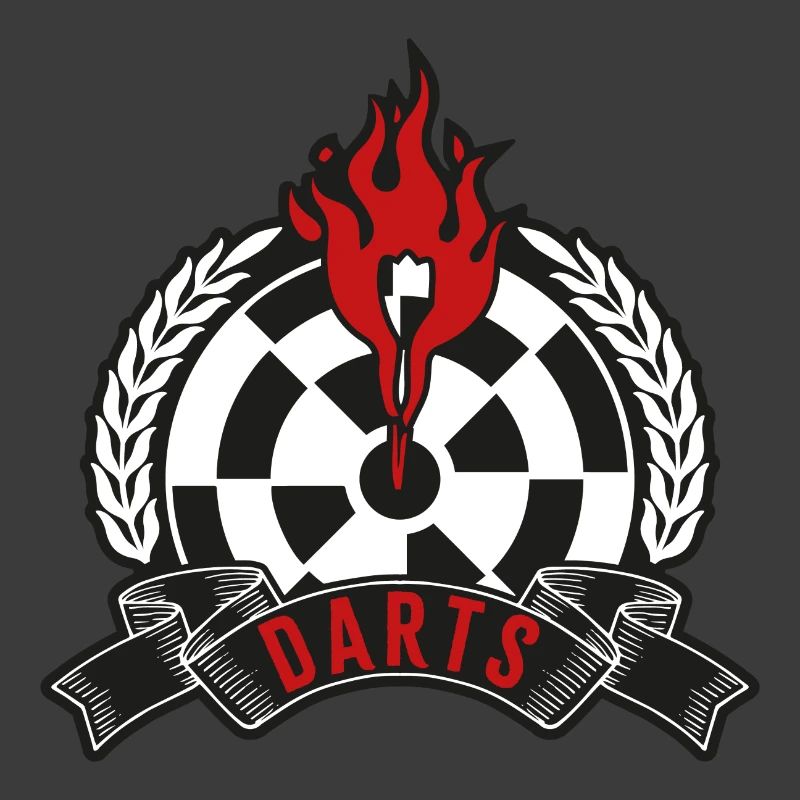 Flammendes Dartboard Emblem