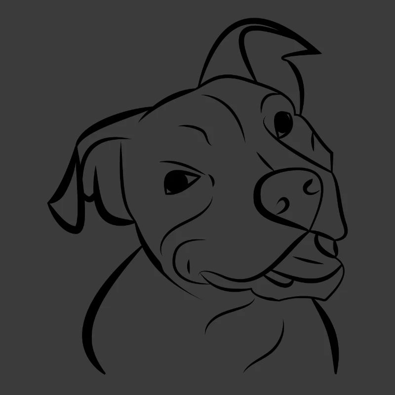 Hund Pitbull Hundekopf