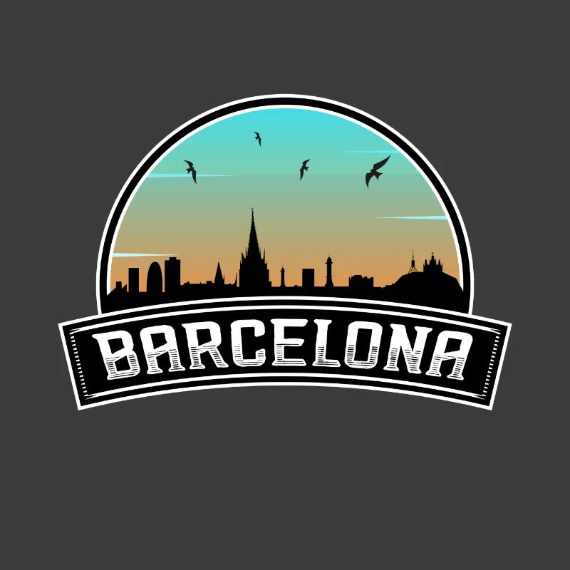 Barcelone Espagne Skyline Souvenir espagnol