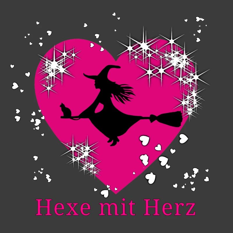 Hexe mit Herz Motiv