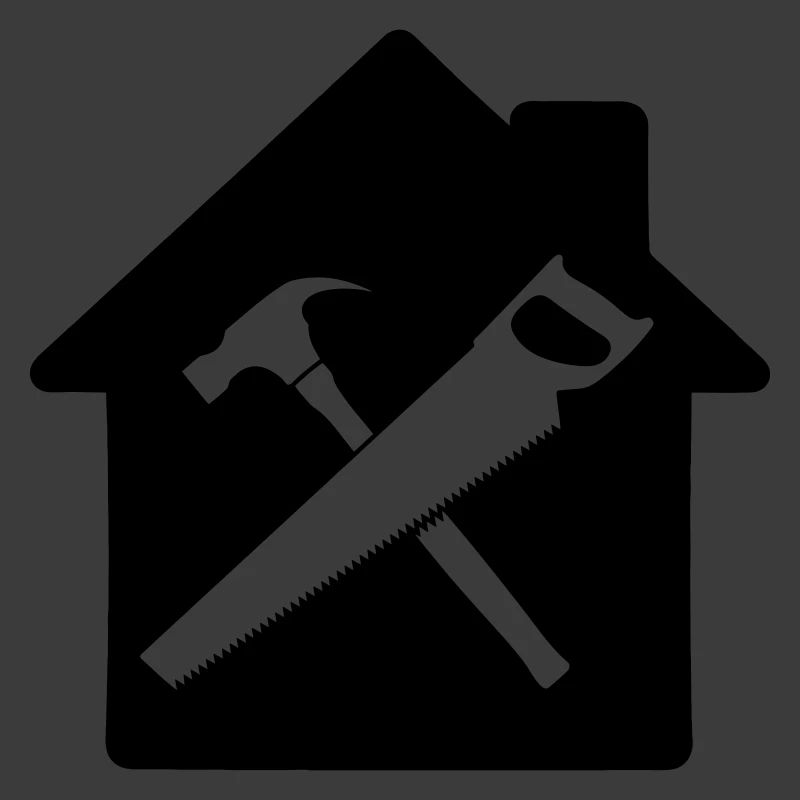 Construction de maison à logo d’outil de charpentier
