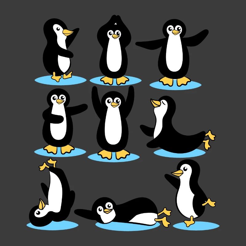 Cool Eislaufen Pinguin Arktis Eis Tier Vogel