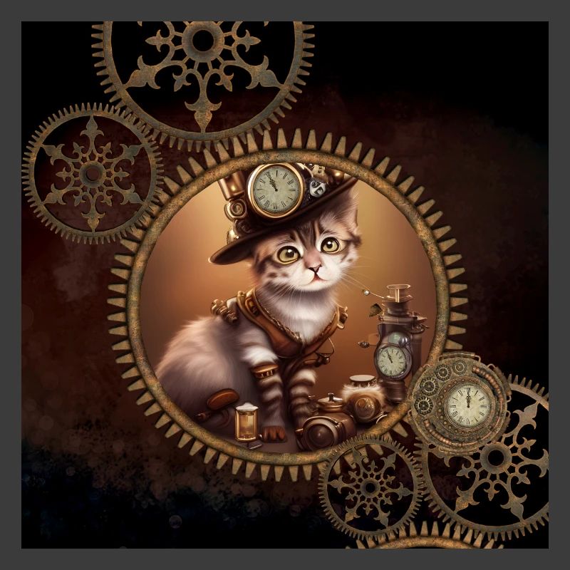 Kleines Steampunk-Kätzchen