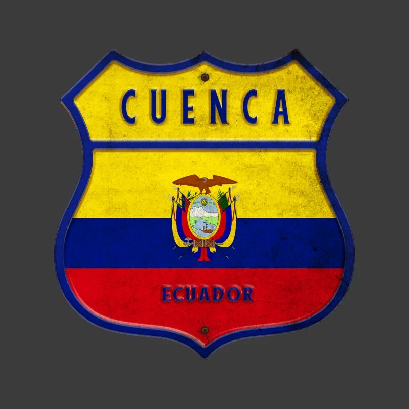 Cuenca Drapeaux de l'Equateur