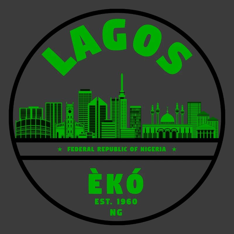 Lagos Skyline Grün