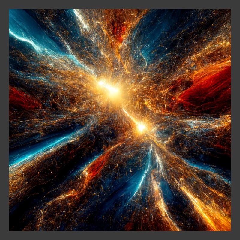 Kosmische Explosionsfarben