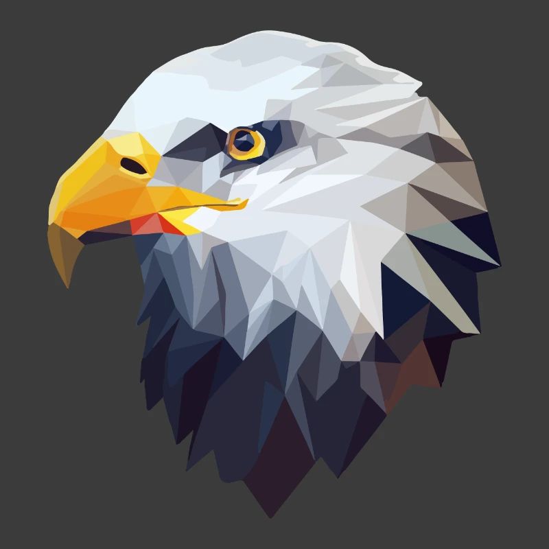 Stylized, geometric eagle