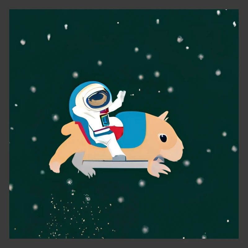 Astronaut on a space capybara