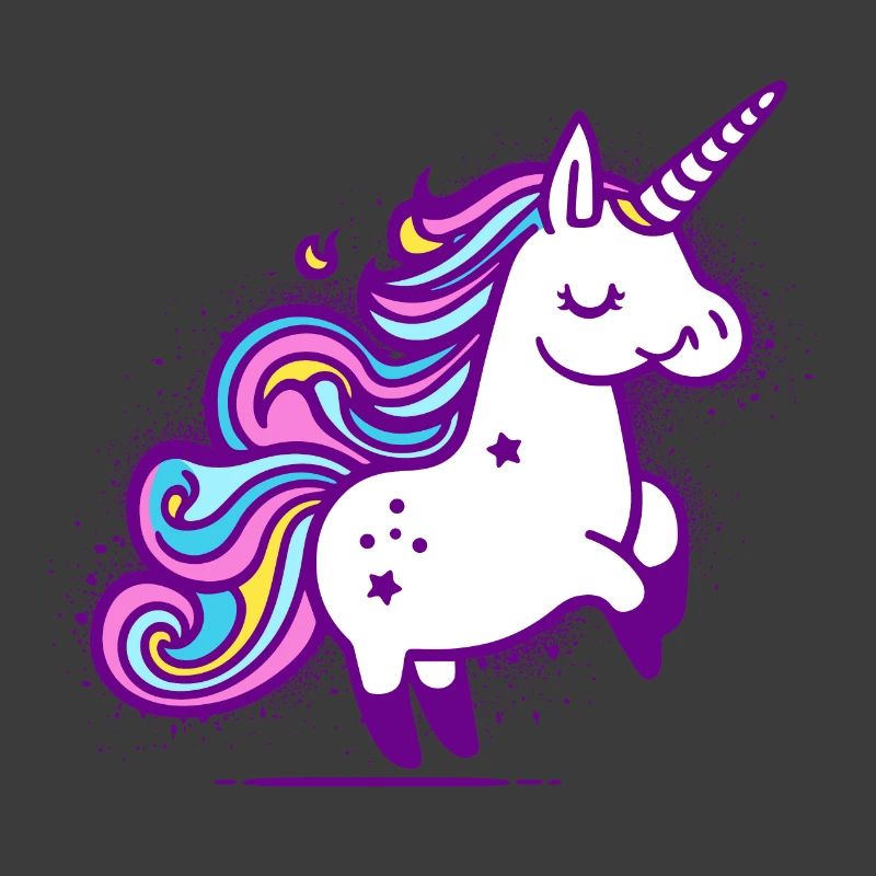 Skurriles Regenbogen-Einhorn-Design