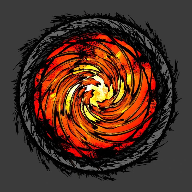 Conception de couleur d’ouragan ardent