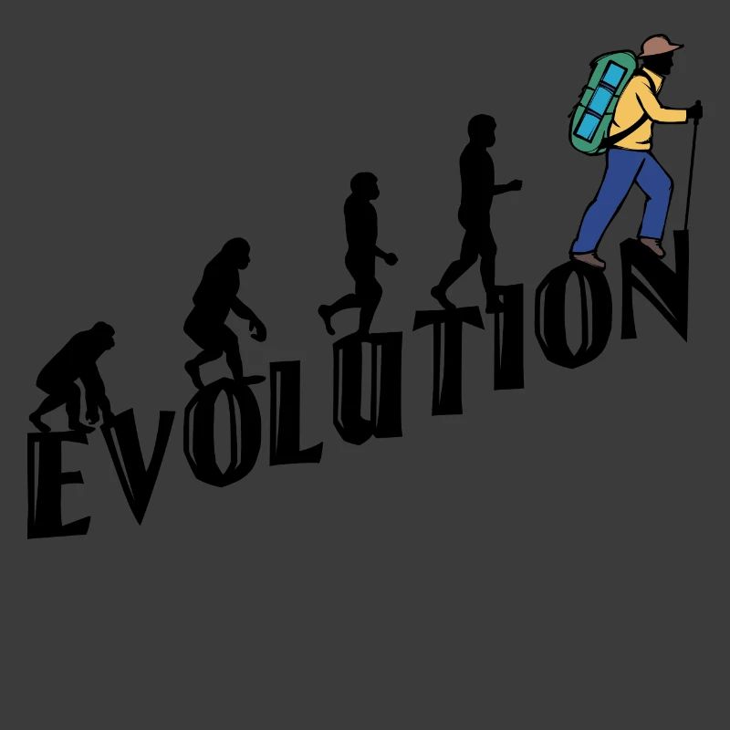 Wandern Evolution Wanderer Wanderung Klettern