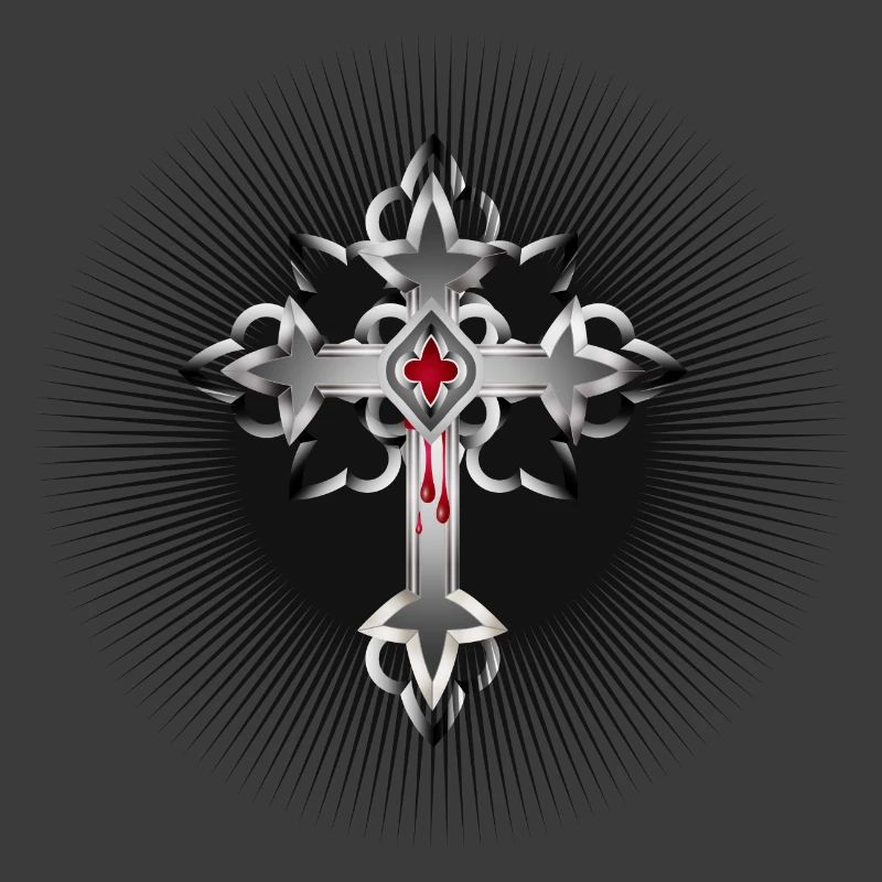 radiant Gothic cross made of Gothic elements