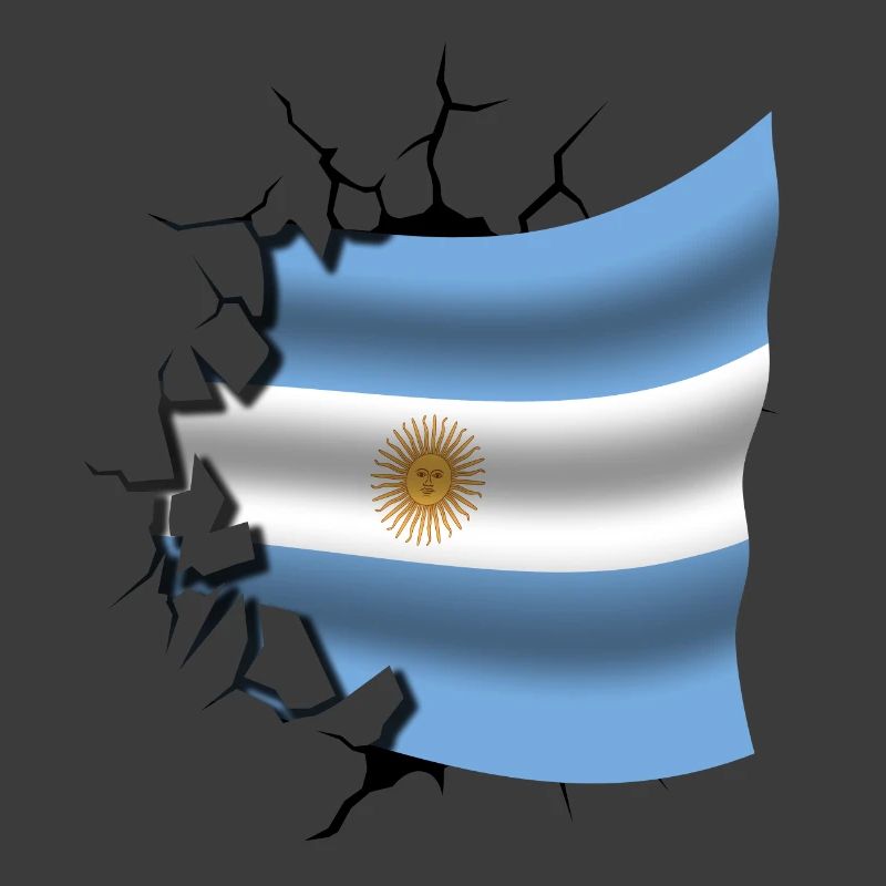 Drapeau de l’Argentine - Argentine - Drapeau Broken Des