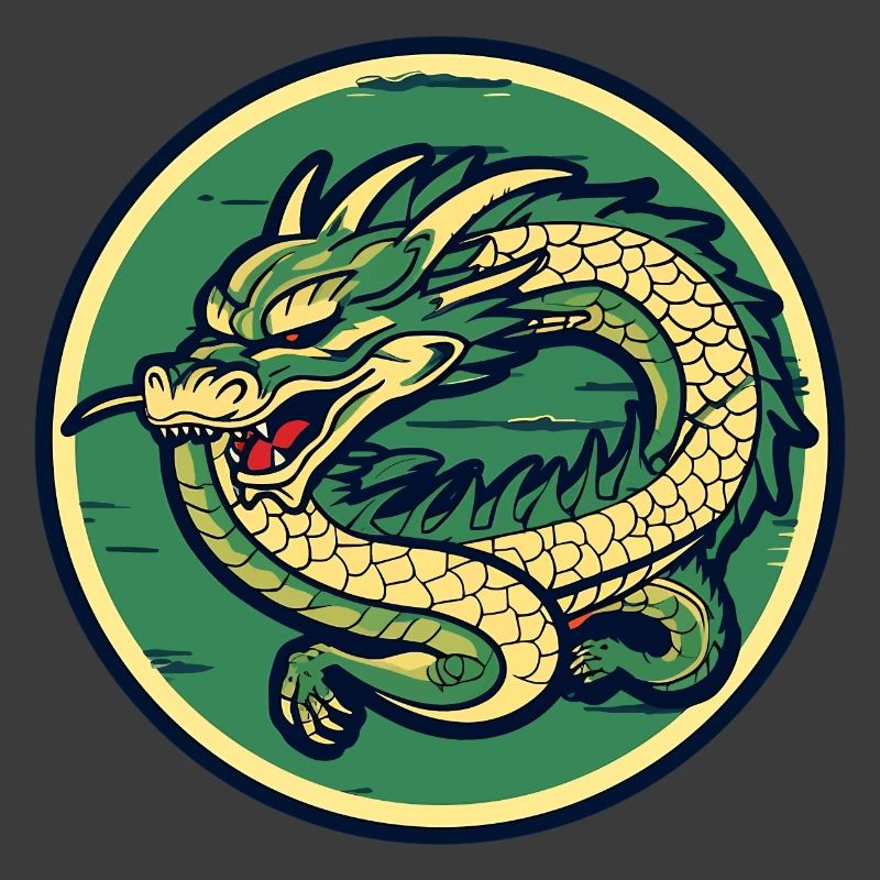 Dragon Crest Circle Patch