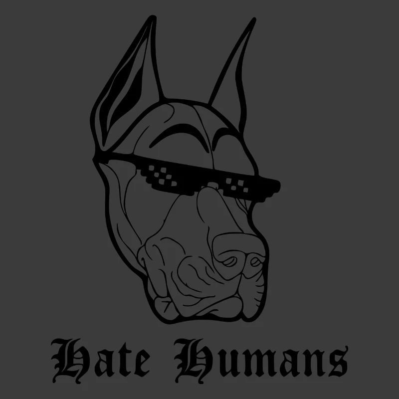 Hate Humans Dog