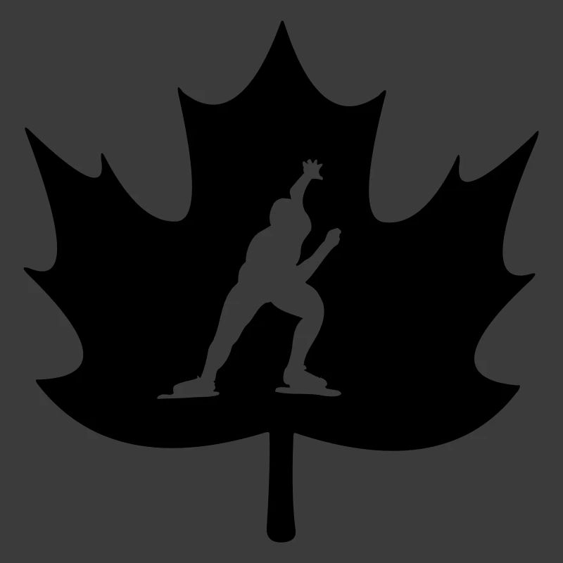 Kanada-Ahornblatt-Schlittschuh-Logo