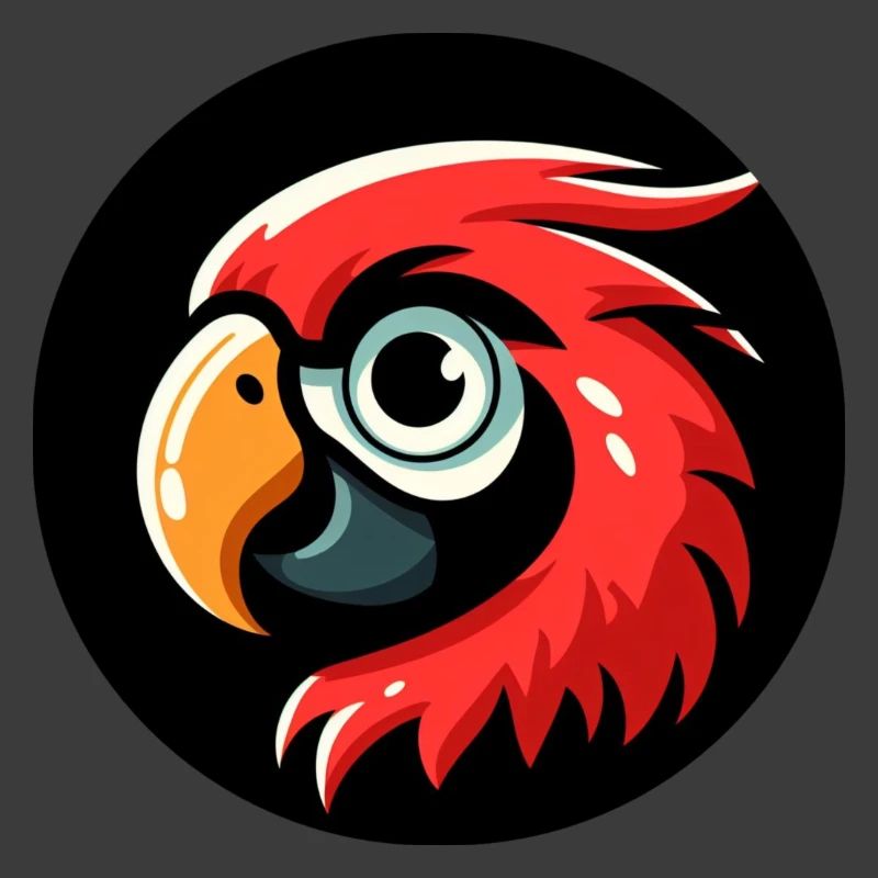 Parrot head in comic style