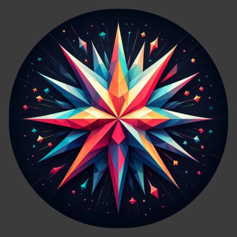 Polygon Stern bunt