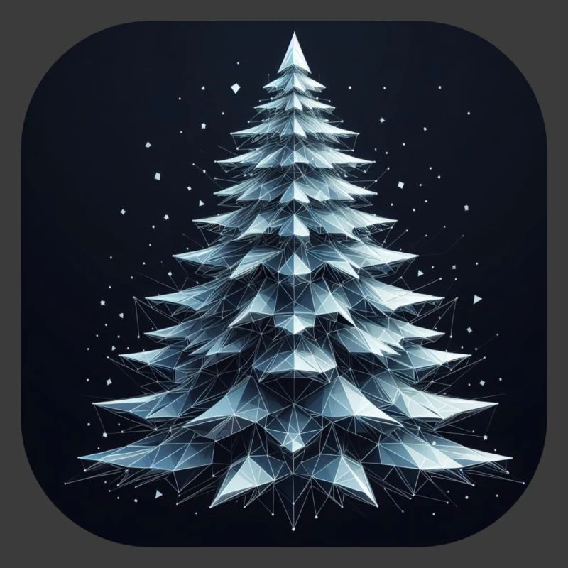 Arbre de Noël Sapin Polygones Vert