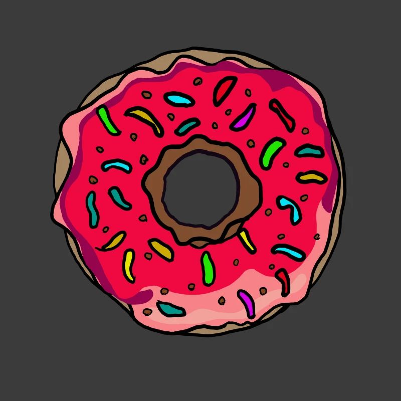Donut Neon Sprinkles Kunst