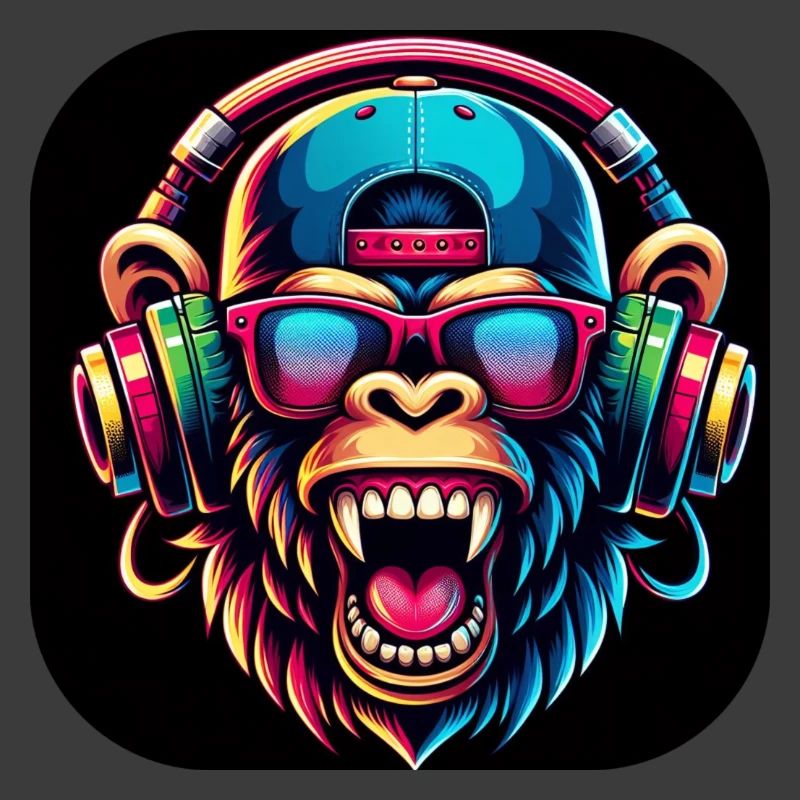 Monkey Colorful Teeth Roar Cap