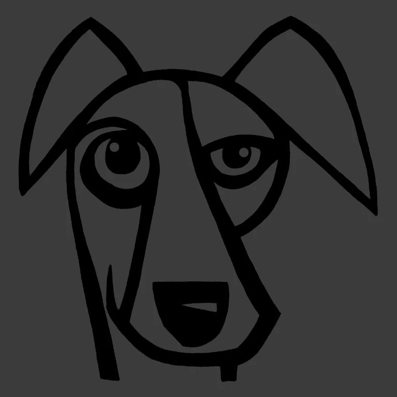 Lustiger schwarzer Hund