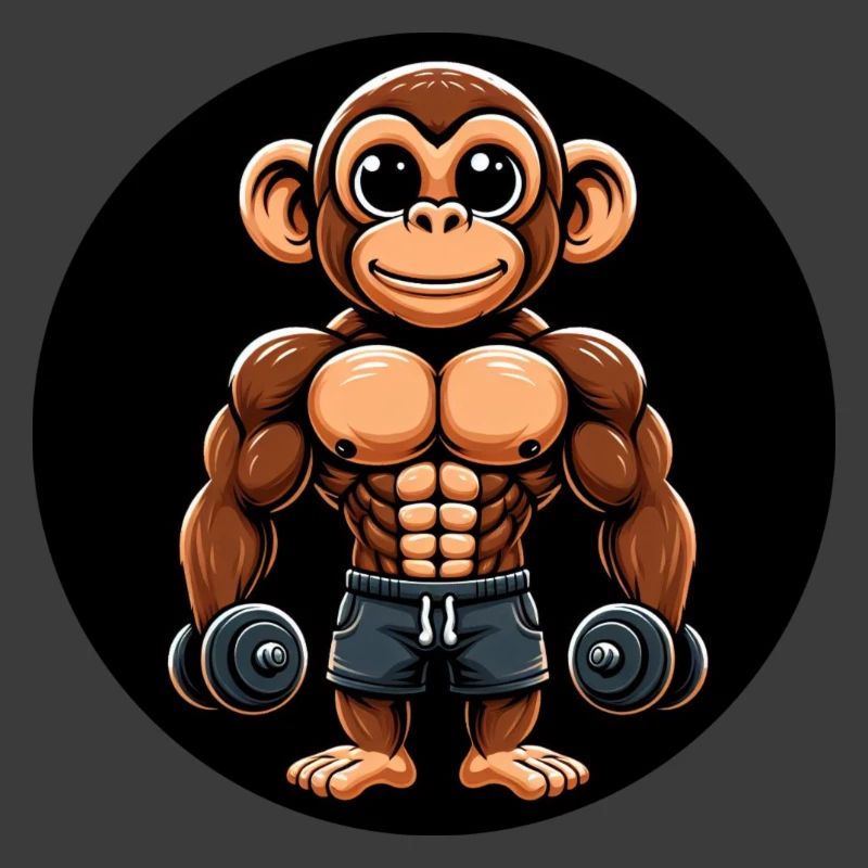 Monkey Chimpanzee Bodybuilder Training