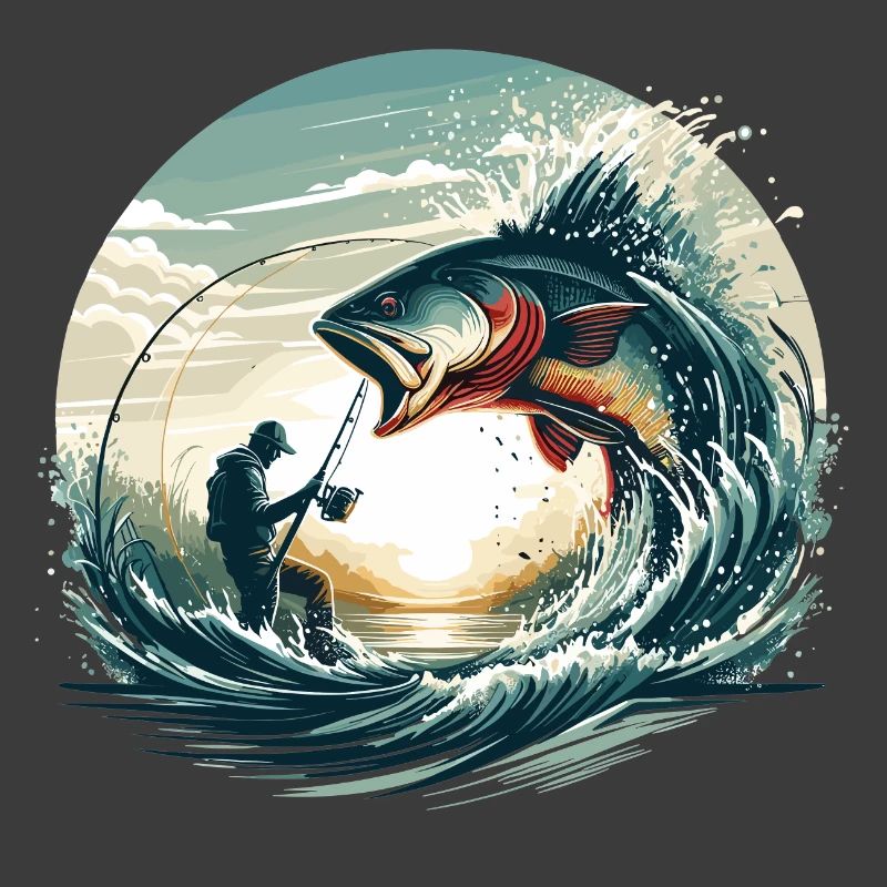 Pêche pêcheur dynamique cadeau