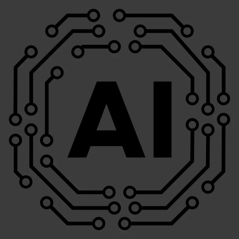 AI Icon Badge Logo Artificial Intelligence Logo