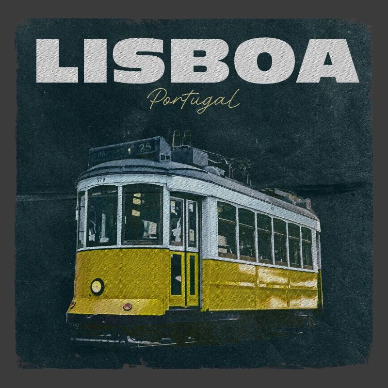 Lissabon Gelbe Straßenbahn Retro
