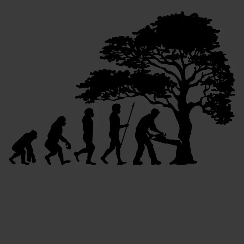 Lumberjack Tree Evolution Saw Sawdust