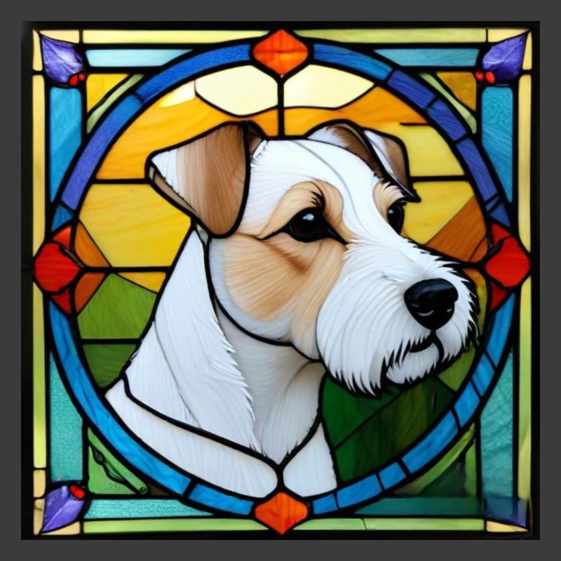 Parson Russell Terrier version vitrail