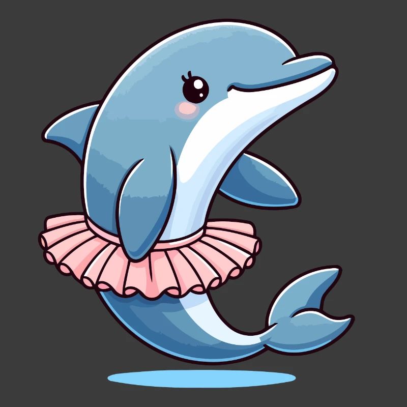 Balletic Dolphin: Graceful Waves