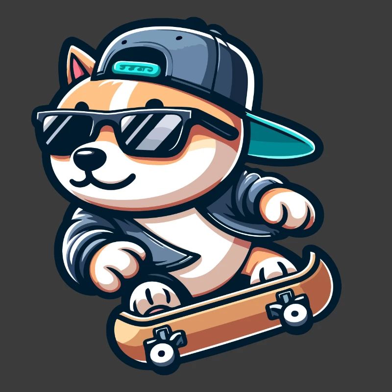 Corgi Boarder: Der Eislauf-Sidekick