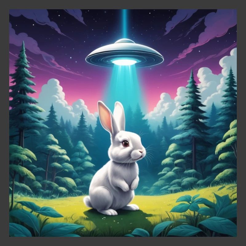 Hase mit UFO