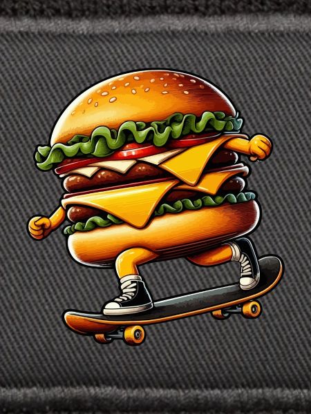 Cheeseburger Burger Skateboard Skater