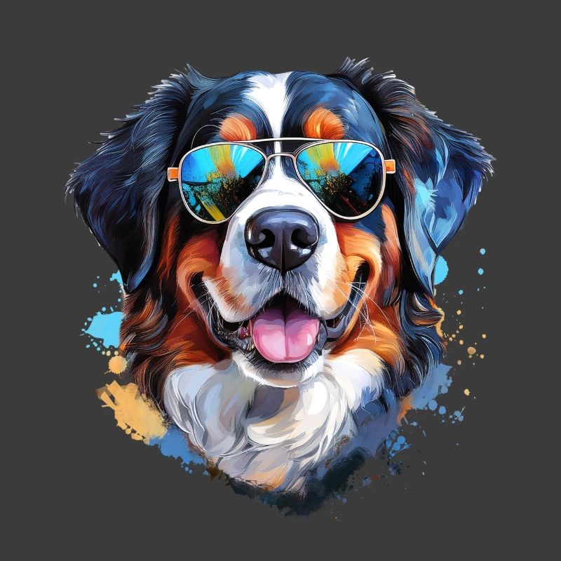 Bouvier bernois avec lunettes de soleil