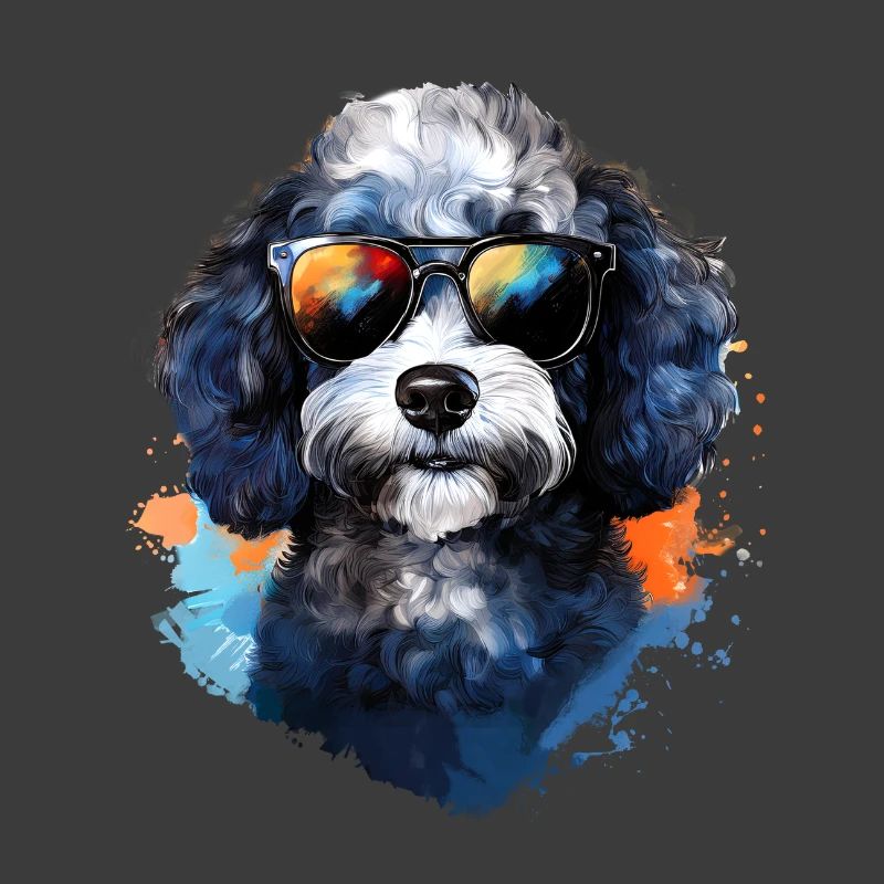 Pudel mit Sonnenbrille