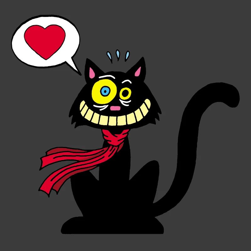 Chat noir amoureux