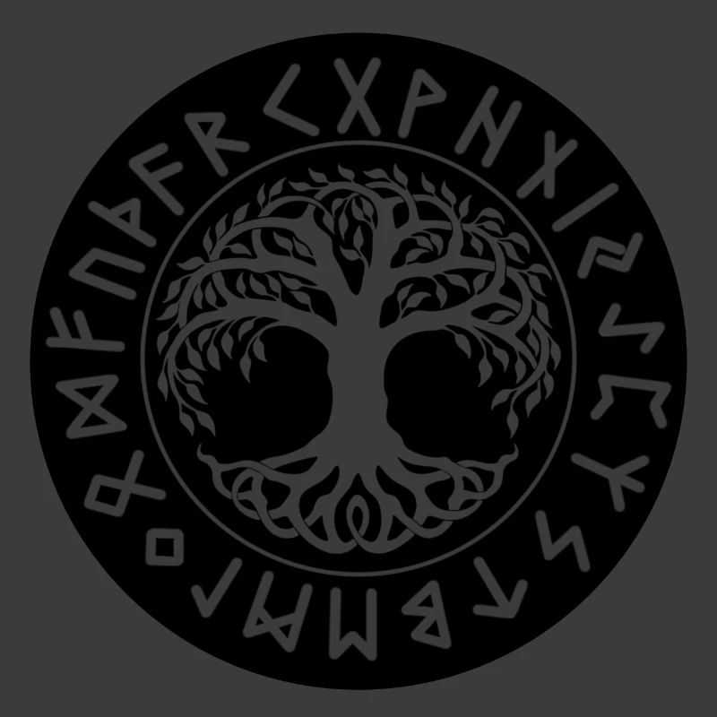 Yggdrasil schwarzer Runenkreis