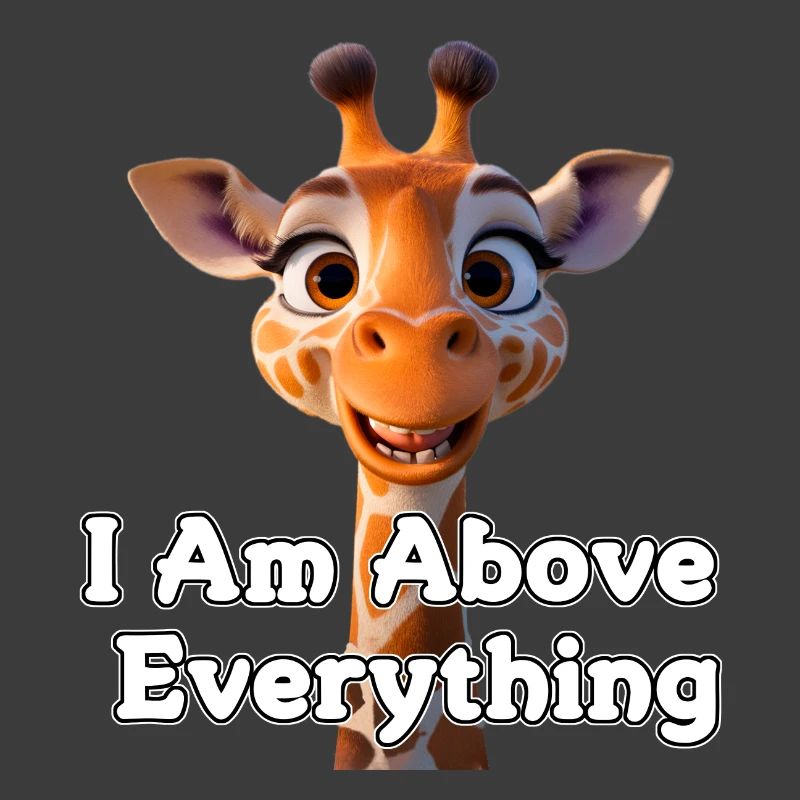 Giraffe mit Motivationsbotschaft