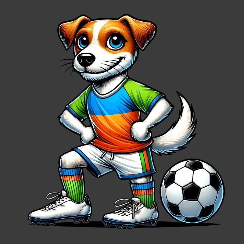 Jack Russell Terrier Fußballer