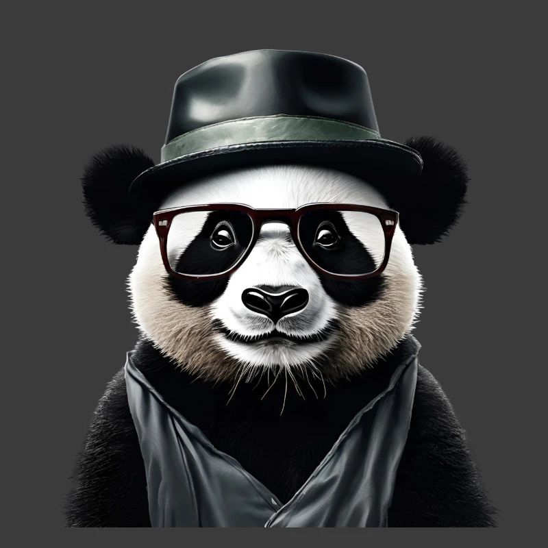 Stylischer Panda mit Zubehör