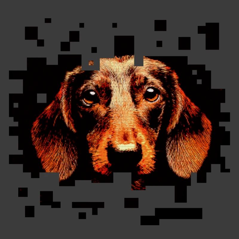 Rauhaariger Dackel Pixelart
