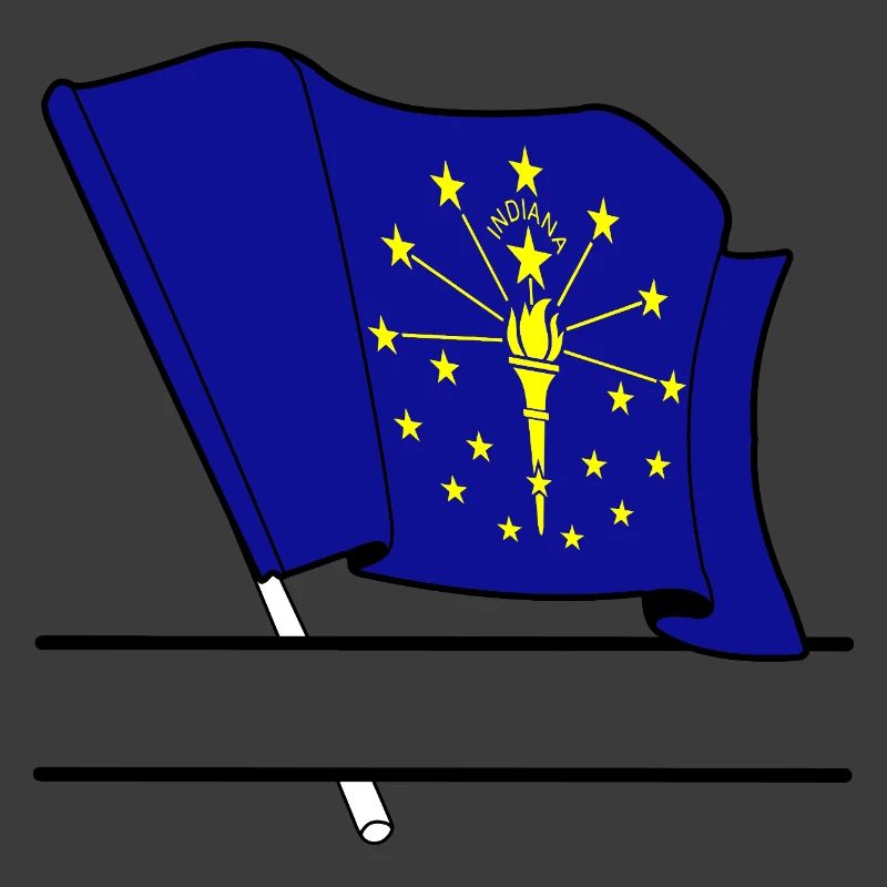 Flagge Indiana Textbanner