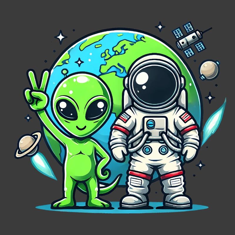 Alien Astronauten im Weltall