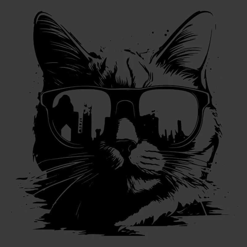 Katze mit Sonnenbrille